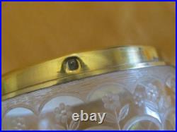 Boite coffret cristal probablement Baccarat couvercle argent vermeil Minerve