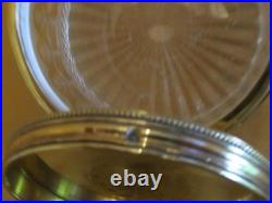 Boite coffret cristal probablement Baccarat couvercle argent vermeil Minerve