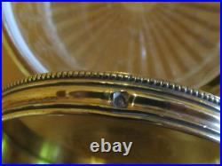 Boite coffret cristal probablement Baccarat couvercle argent vermeil Minerve