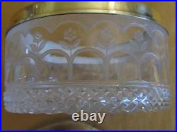 Boite coffret cristal probablement Baccarat couvercle argent vermeil Minerve