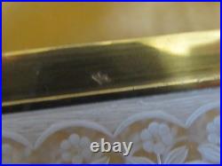 Boite coffret cristal probablement Baccarat couvercle monture vermeil Minerve