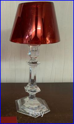 Bougeoir rouge our fire en cristal Baccarat
