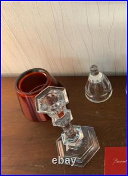 Bougeoir rouge our fire en cristal Baccarat