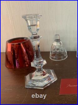 Bougeoir rouge our fire en cristal Baccarat
