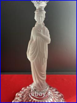 Bougeoirs en cristal à décor Antique Baccarat XIXe Siècle