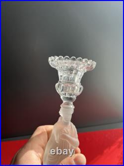 Bougeoirs en cristal à décor Antique Baccarat XIXe Siècle