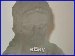 Buste Jésus-Christ cristal Baccarat, 27,5 cm
