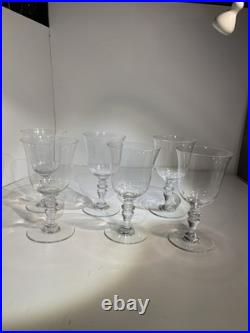 CRISTAL BACCARAT Lot de 6 VERRES à EAU modèle VENCE ht cm Estampillés