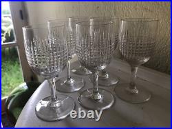 CRISTAL DE BACCARAT 6 VERRES À VIN ROUGE MODÈLE NANCY H 12,50 cm