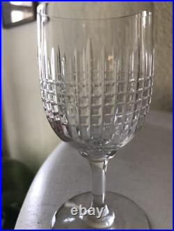 CRISTAL DE BACCARAT 6 VERRES À VIN ROUGE MODÈLE NANCY H 12,50 cm