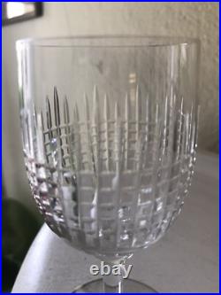 CRISTAL DE BACCARAT 6 VERRES À VIN ROUGE MODÈLE NANCY H 12,50 cm