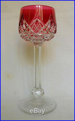CRISTAL DE BACCARAT verre à vin du Rhin Roemer modèle COLBERT overlay rose