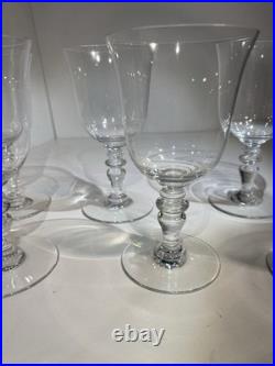 CRISTAL de BACCARAT LOT de 6 VERRES à EAU MODELE VENCE ht cm Estampillé