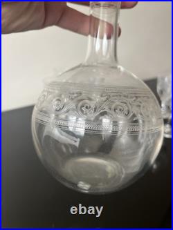 Carafe Et 8 Verres À Vin Blanc En Cristal Baccarat Modèle athenienne