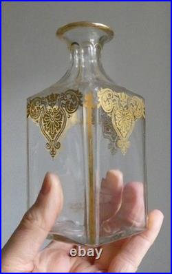 Carafe Harcourt Empire Cristal Doré Ligueur Baccarat XIXe Napoléon III