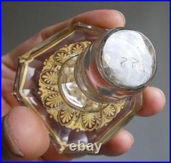 Carafe Harcourt Empire Cristal Doré Ligueur Baccarat XIXe Napoléon III