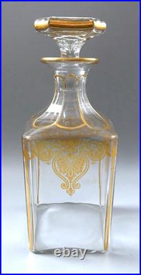 Carafe Harcourt Empire Cristal Doré Ligueur Baccarat XIXe Napoléon III