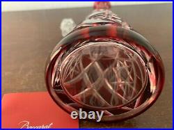 Carafe à liqueur rouge overlay en cristal de Baccarat