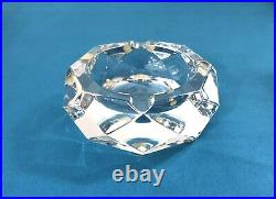 Cendrier en cristal signé BACCARAT modèle DIAMANT estampillé 11 cm PARFAIT ETAT