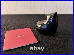 Chat assis noir en cristal de Baccarat