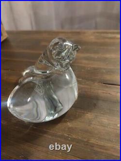 Chat en rond en cristal de Baccarat Pm