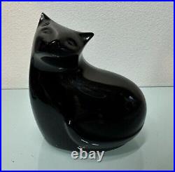 Chat noir en cristal de Baccarat