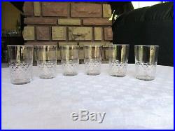 Chauny / Palerme. 8 (+3) verres, gobelets en cristal de Baccarat