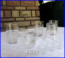 Chauny / Palerme. 8 (+3) verres, gobelets en cristal de Baccarat