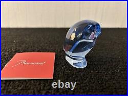 Chouette couleur bleue ciel en cristal de Baccarat