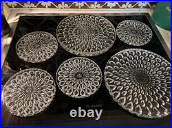 Circa 1960 BACCARAT Gouttes d'eau Dessous-de-plat et bouteille cristal