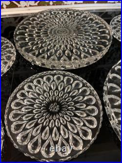 Circa 1960 BACCARAT Gouttes d'eau Dessous-de-plat et bouteille cristal