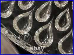 Circa 1960 BACCARAT Gouttes d'eau Dessous-de-plat et bouteille cristal