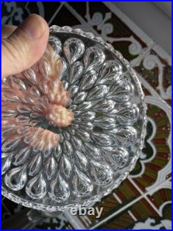 Circa 1960 BACCARAT Gouttes d'eau Dessous-de-plat et bouteille cristal