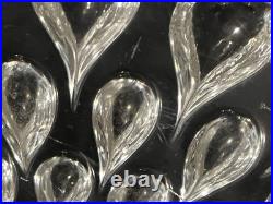 Circa 1960 BACCARAT Gouttes d'eau Dessous-de-plat et bouteille cristal