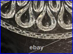 Circa 1960 BACCARAT Gouttes d'eau Dessous-de-plat et bouteille cristal