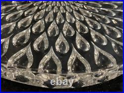 Circa 1960 BACCARAT Gouttes d'eau Dessous-de-plat et bouteille cristal