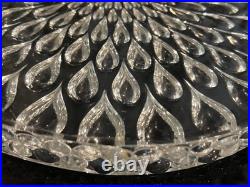 Circa 1960 BACCARAT Gouttes d'eau Dessous-de-plat et bouteille cristal