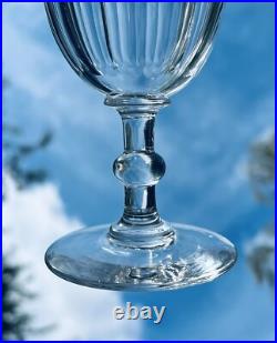 Clichy 6 Weingläser Verres A Vin Cristal Taille Cotes Plates Monogramme Baccarat