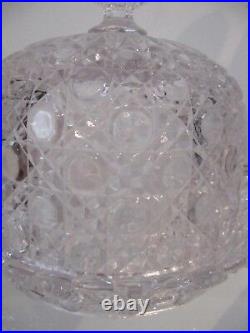 Cloche à fromage & plateau cristal baccarat pierreries crystal cheese cover