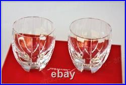 Coffret 2 verres à whisky cristal de Baccarat Neptune NEUF Whiskey glasses NEW