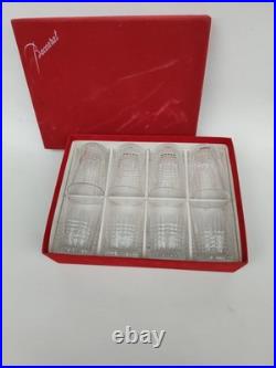 Coffret De 8 Gobelets En Cristal De Baccarat, Modèle Nancy