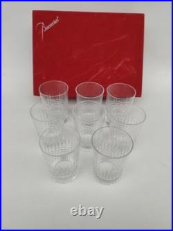 Coffret De 8 Gobelets En Cristal De Baccarat, Modèle Nancy