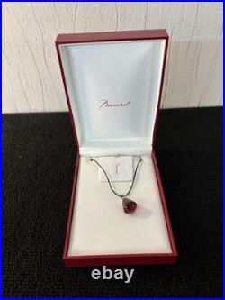 Collier goutte rouge en cristal de Baccarat