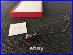 Collier goutte rouge en cristal de Baccarat