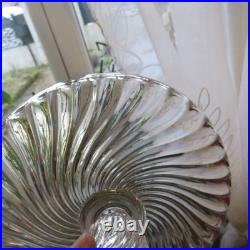 Coupe plat a gâteaux en cristal de baccarat modèle bambou torse