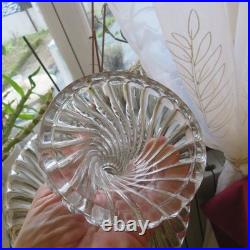 Coupe plat a gâteaux en cristal de baccarat modèle bambou torse