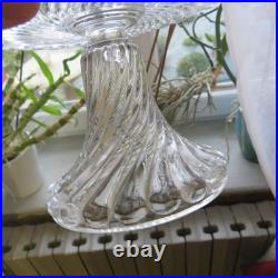 Coupe plat a gâteaux en cristal de baccarat modèle bambou torse