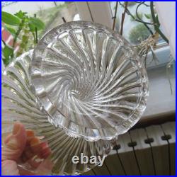 Coupe plat a gâteaux en cristal de baccarat modèle bambou torse