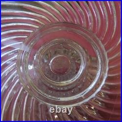 Coupe plat a gâteaux en cristal de baccarat modèle bambou torse