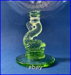Coupe sur pied en cristal de Portieux modèle Dauphin Triton dlg de Baccarat